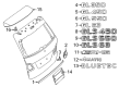 Diagram for Mercedes-Benz GL63 AMG Emblem - 166-817-00-14