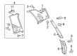 Diagram for Mercedes-Benz GLS550 Pillar Panels - 166-690-04-64