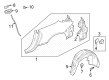 Diagram for Mercedes-Benz SL63 AMG S E Performance Fender Splash Shield - 232-690-84-01