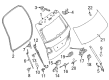Diagram for Mercedes-Benz E63 AMG Tailgate Lock - 204-740-13-00