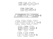 Diagram for Mercedes-Benz G63 AMG Emblem - 463-817-20-15