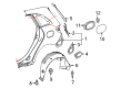 Diagram for Mercedes-Benz B250e Wheelhouse - 242-690-03-30-64
