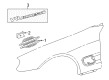 Diagram for Mercedes-Benz SL55 AMG Emblem - 230-817-10-15