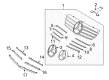 Diagram for Mercedes-Benz CLK320 Grille - 209-880-01-23-7246
