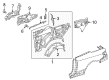 Diagram for Mercedes-Benz C300 Wheelhouse - 205-630-67-02