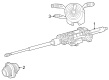 Diagram for Mercedes-Benz GLC63 AMG S E Performance Steering Column - 254-460-11-00