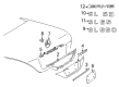 Diagram for Mercedes-Benz SL65 AMG Emblem - 230-817-09-15