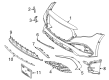 Diagram for Mercedes-Benz E450 License Plate - 214-885-52-02