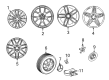 Diagram for Mercedes-Benz Wheel Cover - 000-400-11-00-9283