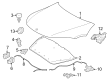 Diagram for Mercedes-Benz EQE 350 Hood Release Cable - 295-880-98-00