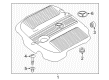 Diagram for Mercedes-Benz E250 Engine Cover - 651-010-27-67