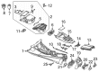 Diagram for Mercedes-Benz S63 AMG E Performance Ashtray - 222-810-01-30-9J01