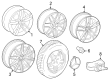 Diagram for Mercedes-Benz GLE53 AMG SUV Alloy Wheels - 167-401-45-01-7Y51