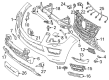 Diagram for Mercedes-Benz GL450 Grille - 166-884-44-22