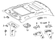 Diagram for Mercedes-Benz E350 Sun Visor - 213-810-63-01-1D37