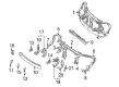 Diagram for Mercedes-Benz CLK320 Radiator Support - 203-620-09-85