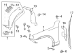 Diagram for Mercedes-Benz Fender Splash Shield - 253-690-75-01