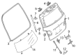 Diagram for Mercedes-Benz Liftgate Lift Support - 242-980-05-64