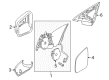 Diagram for Mercedes-Benz GLK350 Mirror Cover - 204-811-11-07