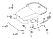 Diagram for Mercedes-Benz S63 AMG E Performance Hood Release Cable - 223-880-43-04