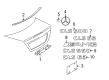 Diagram for Mercedes-Benz CLS55 AMG Emblem - 219-758-00-58