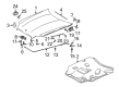Diagram for Mercedes-Benz SLK320 Hood Release Cable - 170-880-00-59-64