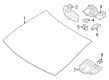 Diagram for Mercedes-Benz SL63 AMG S E Performance Car Mirror - 232-810-91-01-9051