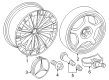 Diagram for Mercedes-Benz EQS 450 SUV Alloy Wheels - 296-401-18-00-7X23