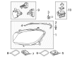 Diagram for Mercedes-Benz GLS450 Headlight - 166-906-70-03