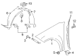 Diagram for Mercedes-Benz Fender Splash Shield - 204-690-80-30