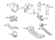 Diagram for Mercedes-Benz E250 Engine Mount - 212-240-18-18