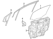 Diagram for Mercedes-Benz EQS 450+ SUV Window Run - 296-725-05-00