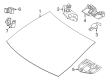 Diagram for Mercedes-Benz CLE300 Windshield - 236-670-00-01