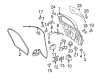 Diagram for Mercedes-Benz R500 Liftgate Hinge - 251-740-00-00
