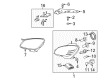 Diagram for Mercedes-Benz CLE53 AMG Headlight Screws - 000-990-90-00