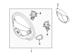 Diagram for Mercedes-Benz CL63 AMG Steering Wheel - 221-460-30-03-9E38