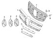 Diagram for Mercedes-Benz GL63 AMG Grille - 166-885-00-54