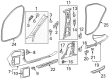 Diagram for Mercedes-Benz E300 Weather Strip - 213-697-11-00-9G44