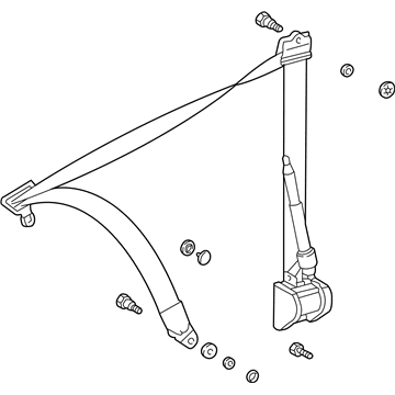 Mercedes-Benz 170-860-12-85 Lap & Shoulder Belt