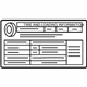 Mercedes-Benz 217-584-14-01 Tire Pressure Label