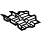 Mercedes-Benz 238-618-08-00 Battery Tray Hold Down