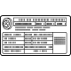 Mercedes-Benz 297-584-46-00 Tire Info Label