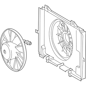 Mercedes-Benz E320 Radiator fan - 001-500-35-93