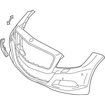 Mercedes-Benz CLS550 Bumper Cover - 218-880-11-40-9999