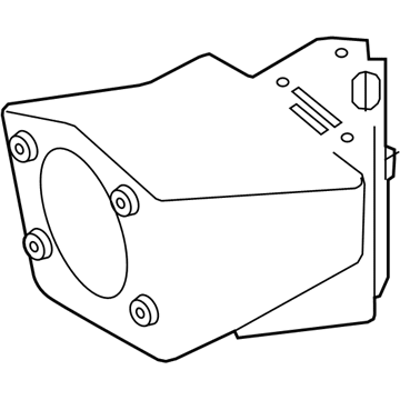 166-545-14-00 Mercedes-Benz Pedestrian Speaker Bracket Illustration 1 of 1