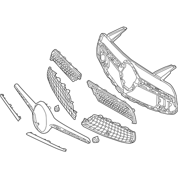 Mercedes-Benz SL450 Grille - 231-880-86-00