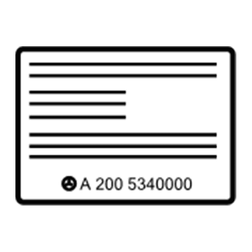 Mercedes-Benz 000-584-33-05 INFORMATION LABEL