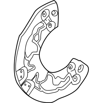 000-421-69-00 Mercedes-Benz Backing Plate Illustration 1 of 1