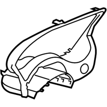 Mercedes-Benz 117-680-62-01-9116 Cluster Bezel 117-680-62-01-9116 Mercedes-Benz Cluster Bezel Illustration 1 of 1