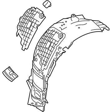 Mercedes-Benz 238-690-16-03 Front Fender Liner Mercedes-Benz 238-690-16-03 Front Fender Liner